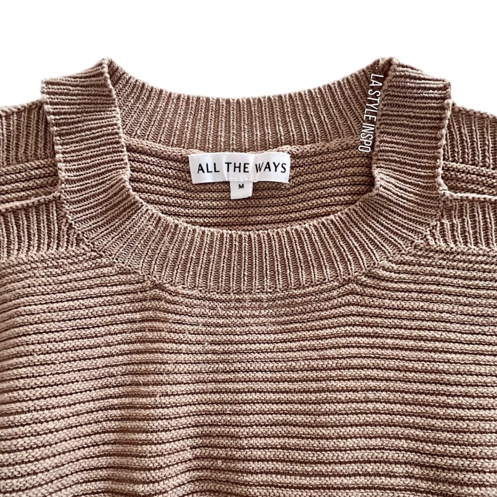 All The Ways Knitted Ribbed Mini Dress Long Sleeved Size Medium - Picture 6 of 6